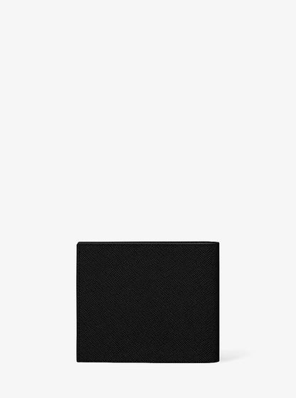 Cooper Saffiano Leather Billfold Wallet With Passcase Black Black