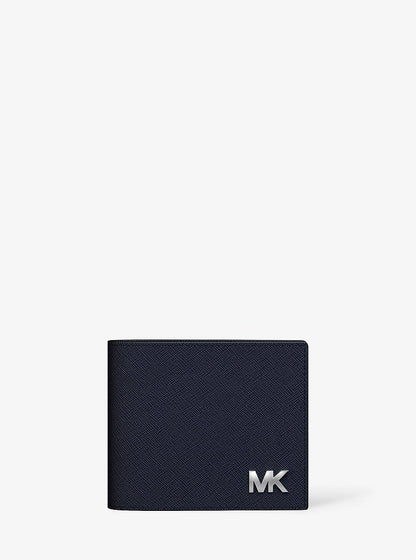 Cooper Saffiano Leather Billfold Wallet With Passcase Navy Navy