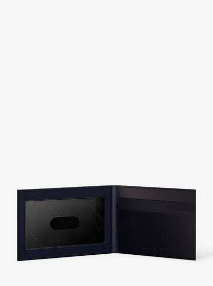 Cooper Saffiano Leather Billfold Wallet With Passcase Navy Navy