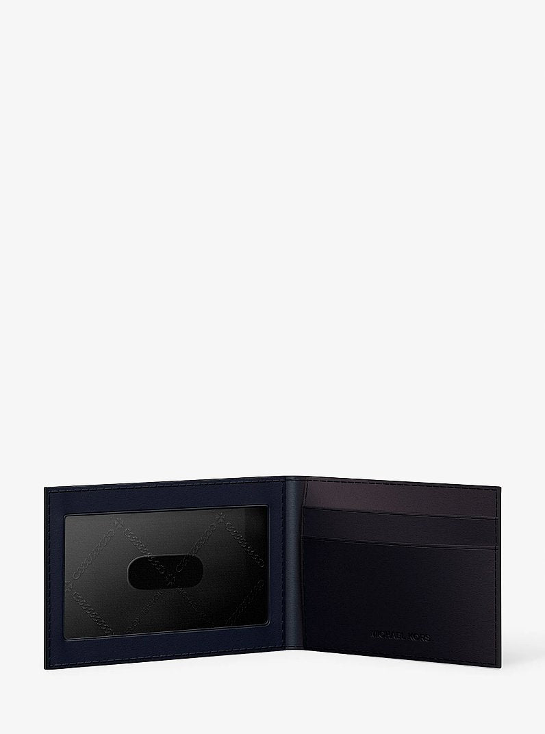 Cooper Saffiano Leather Billfold Wallet With Passcase Navy Navy