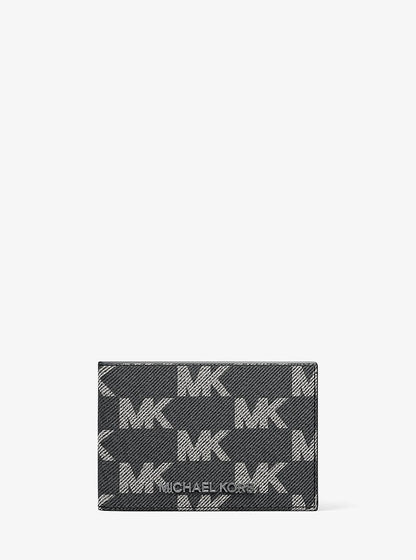 Cooper Medium Logo Jacquard Denim Wallet Black Wash Black Wash
