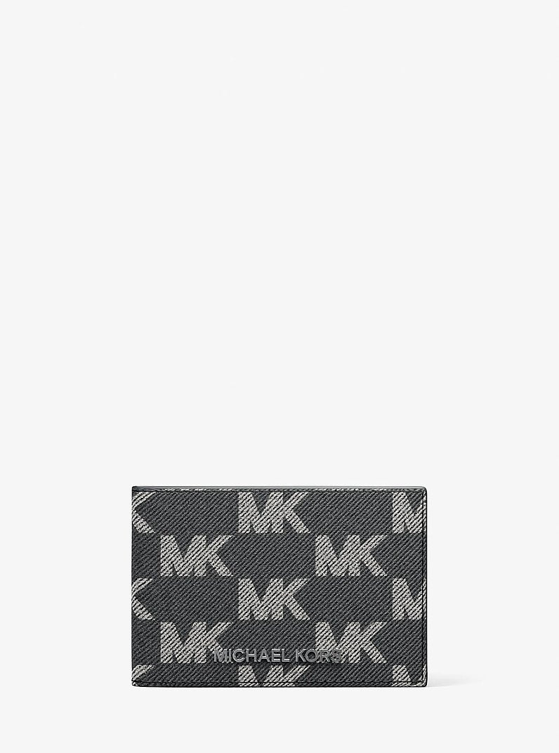Cooper Medium Logo Jacquard Denim Wallet Black Wash Black Wash