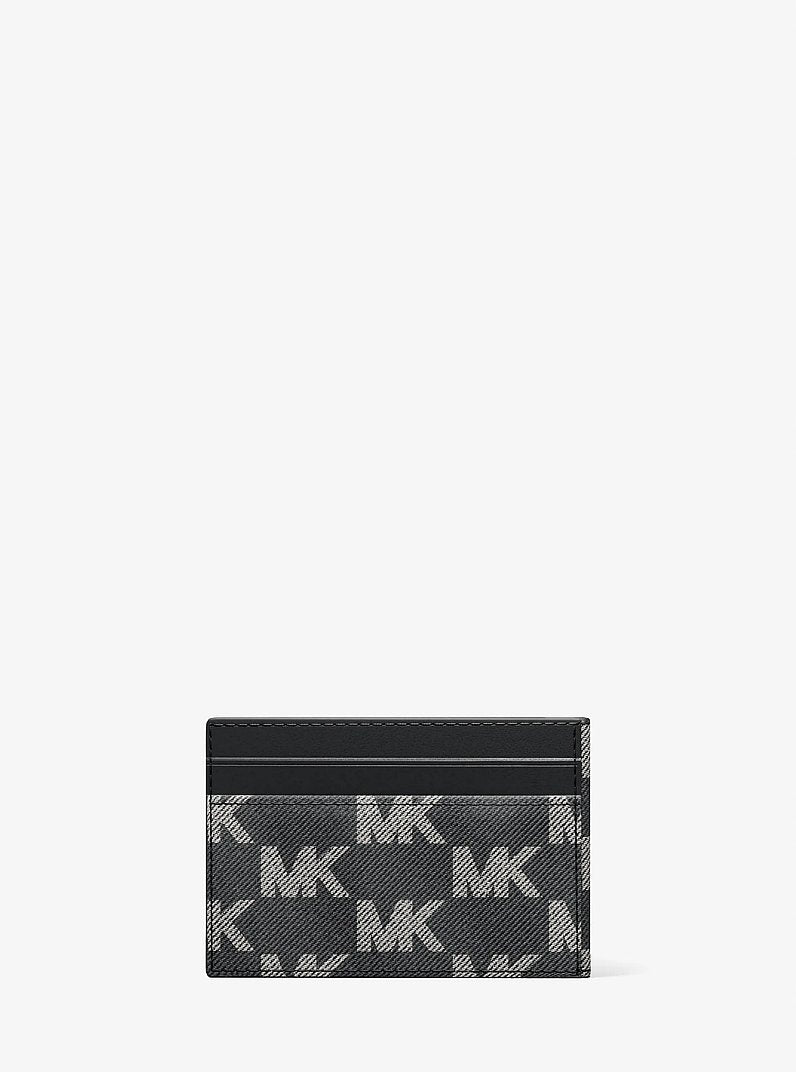 Cooper Medium Logo Jacquard Denim Wallet Black Wash Black Wash