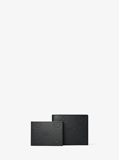 Cooper Logo Debossed Billfold Wallet With Passcase Black Black