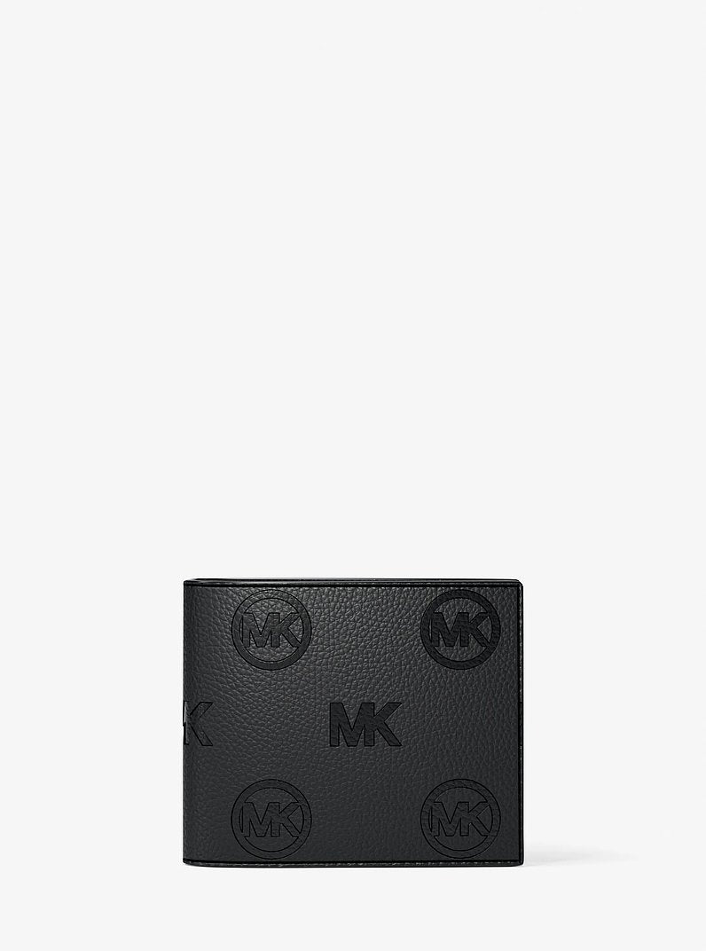 Cooper Logo Debossed Billfold Wallet With Passcase Black Black