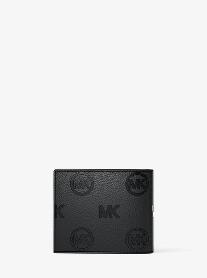 Cooper Logo Debossed Billfold Wallet With Passcase Black Black
