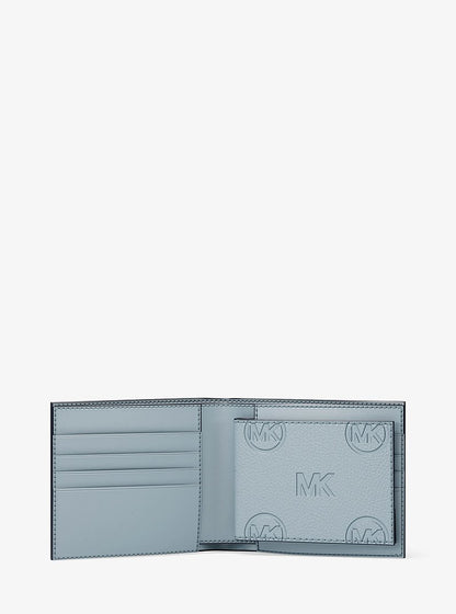 Cooper Logo Debossed Billfold Wallet With Passcase Pale Ocean Pale Ocean