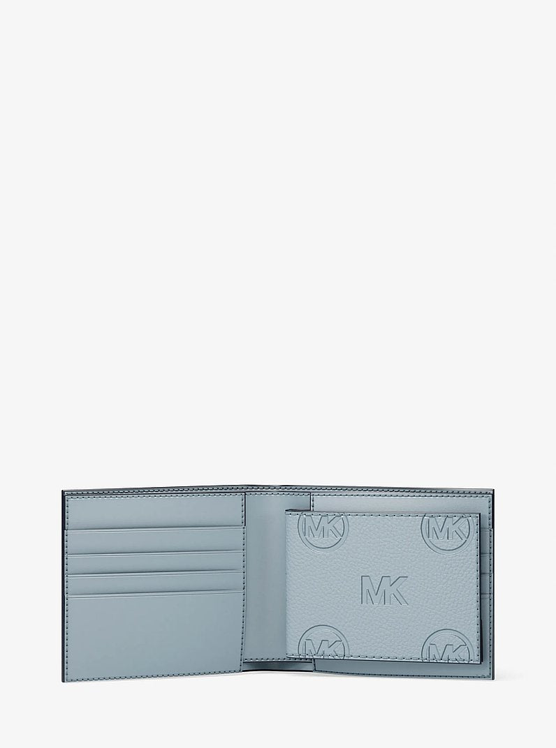 Cooper Logo Debossed Billfold Wallet With Passcase Pale Ocean Pale Ocean