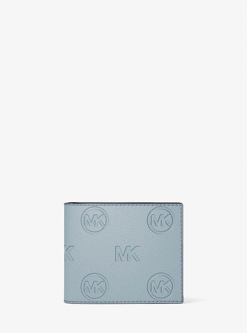 Cooper Logo Debossed Billfold Wallet With Passcase Pale Ocean Pale Ocean