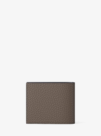 Cooper Pebbled Leather Billfold Wallet With Coin Pouch Mushroom Mushroom