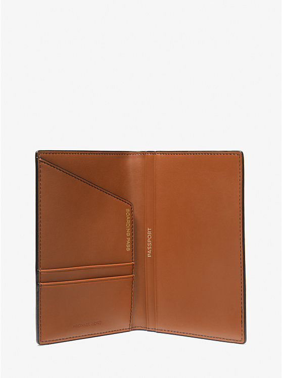 Pebbled Leather Passport Wallet Luggage