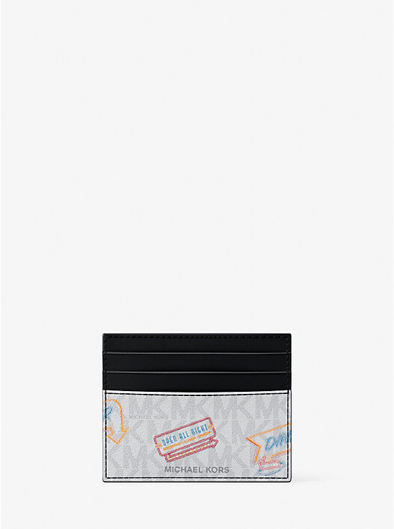 Cooper Printed Signature Logo Card Case Optic White Optic White