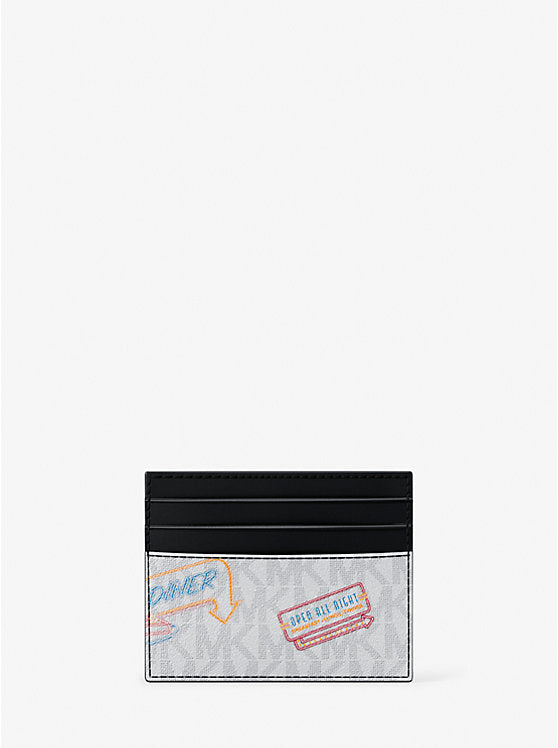Cooper Printed Signature Logo Card Case Optic White Optic White