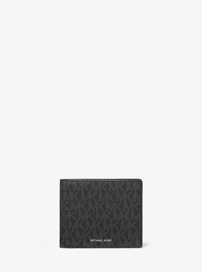 Cooper Logo Billfold Wallet With Coin Pouch Black Black