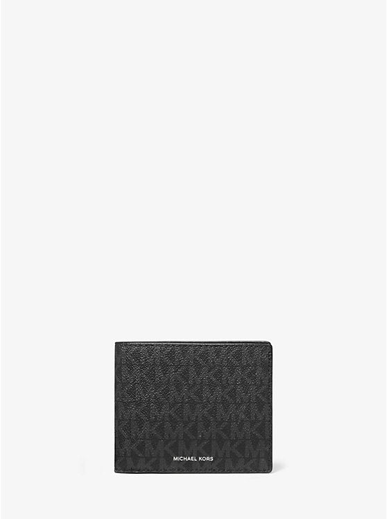 Micheal Kors Cooper Logo Billfold Wallet With Coin Pouch Black