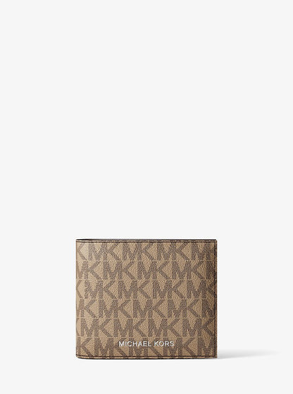 Cooper Logo Billfold Wallet With Coin Pouch Camel Camel