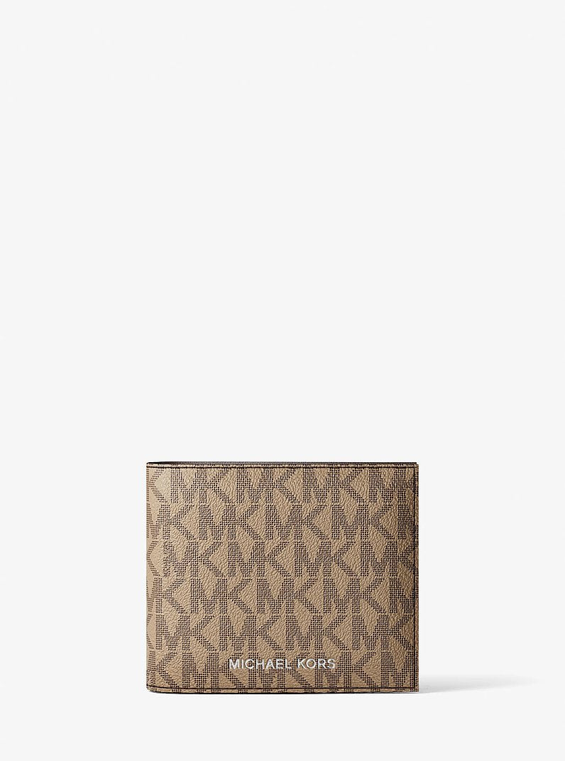 Cooper Logo Billfold Wallet With Coin Pouch Camel Camel