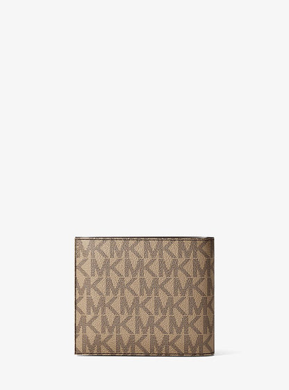 Cooper Logo Billfold Wallet With Coin Pouch Camel Camel