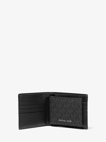 Cooper Logo Billfold Wallet With Passcase Black Black