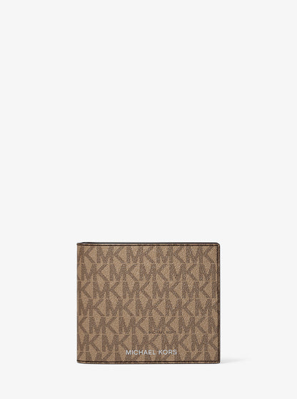 Cooper Logo Billfold Wallet With Passcase Camel Camel