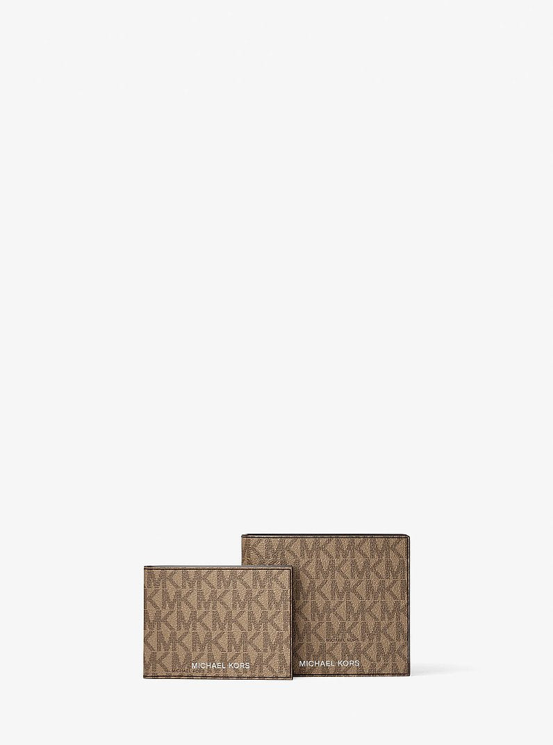 Cooper Logo Billfold Wallet With Passcase Camel Camel