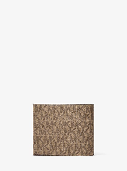 Cooper Logo Billfold Wallet With Passcase Camel Camel