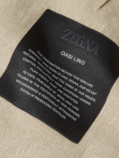 Zegna Light Taupe Oasi Lino Jacket