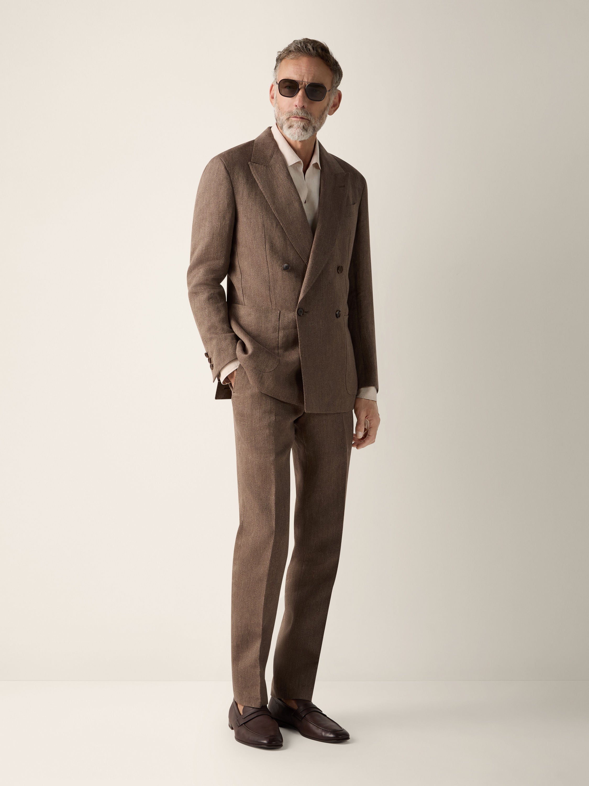 Zegna Dark Taupe Oasi Lino Jacket