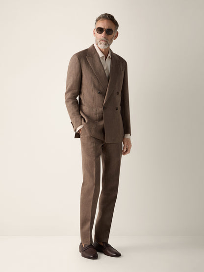 Zegna Dark Taupe Oasi Lino Jacket
