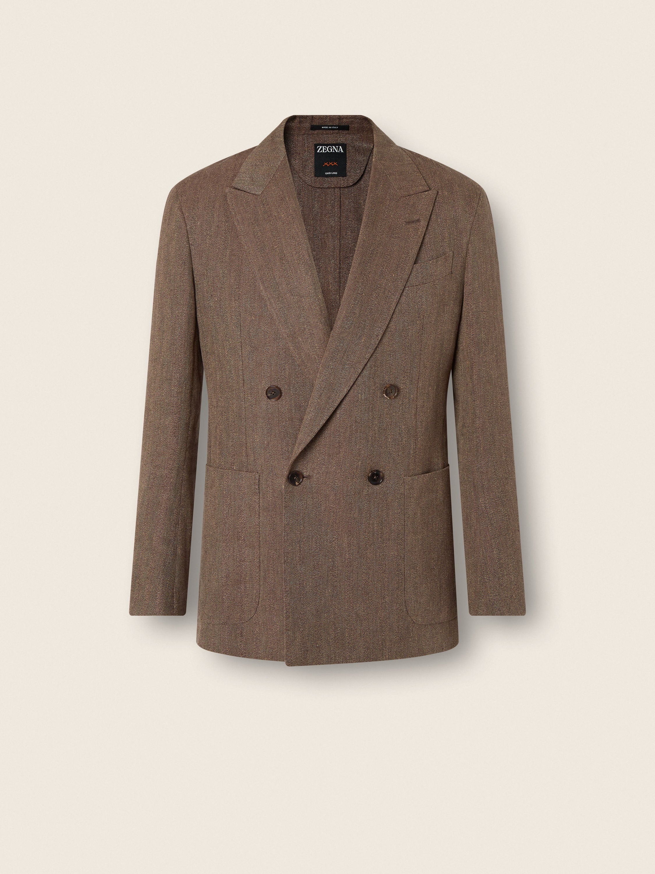 Zegna Dark Taupe Oasi Lino Jacket