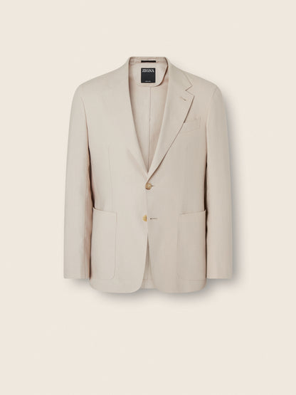 Zegna Ivory Oasi Lino Jacket