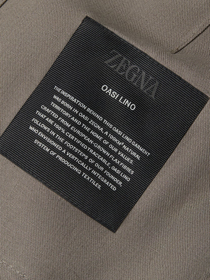 Zegna Dark Taupe Oasi Lino Jacket