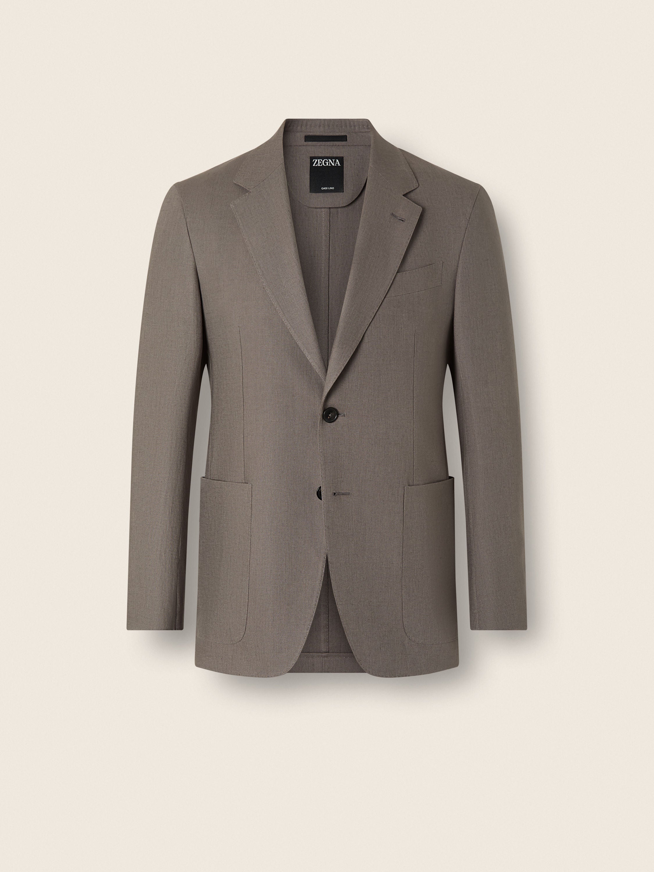 Zegna Dark Taupe Oasi Lino Jacket