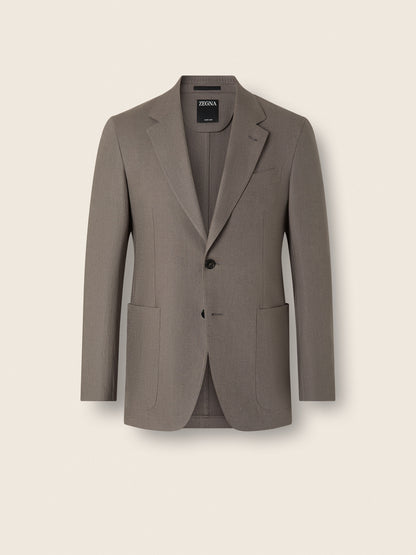 Zegna Dark Taupe Oasi Lino Jacket
