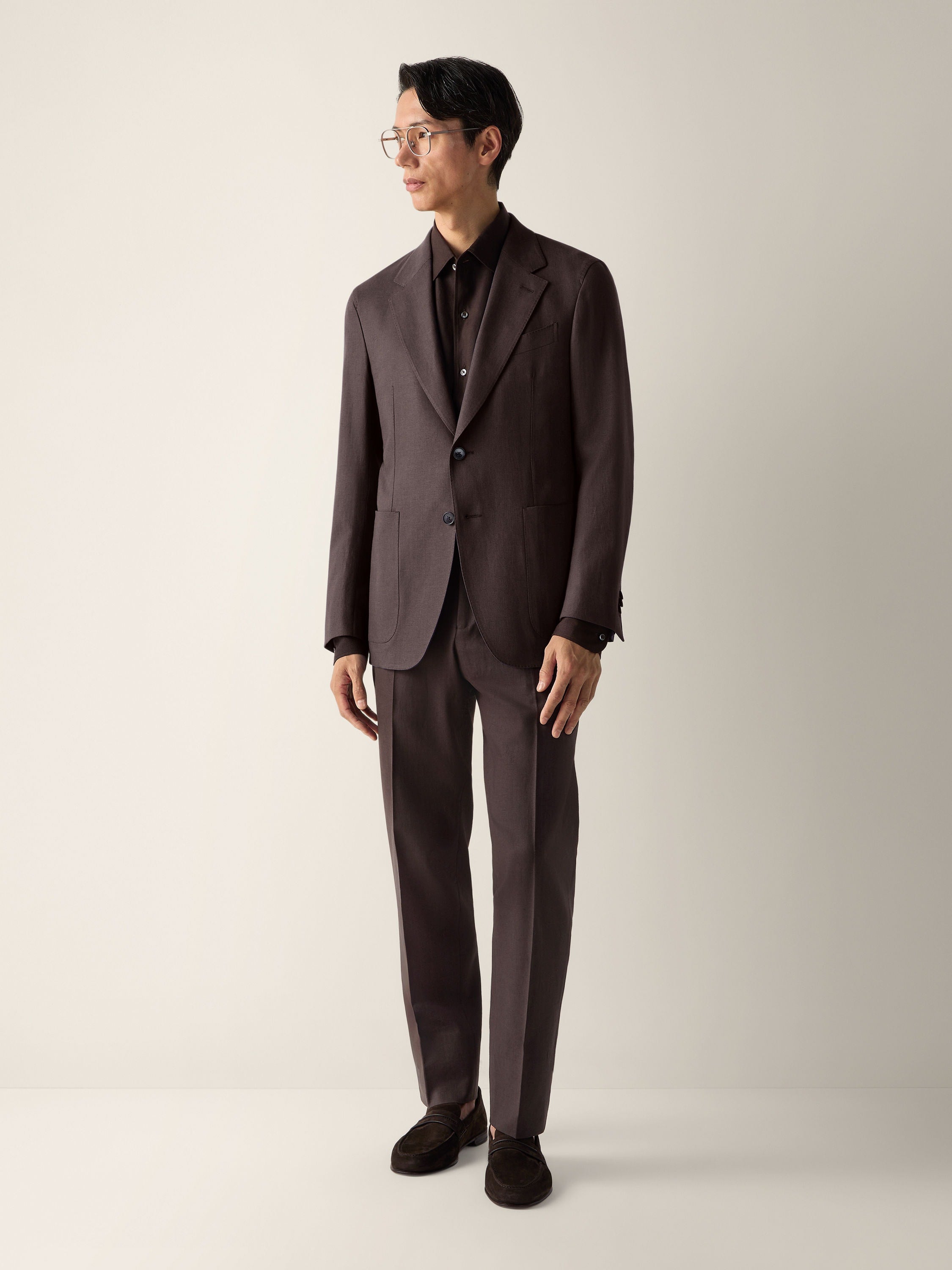 Zegna Dark Brown Oasi Lino Jacket