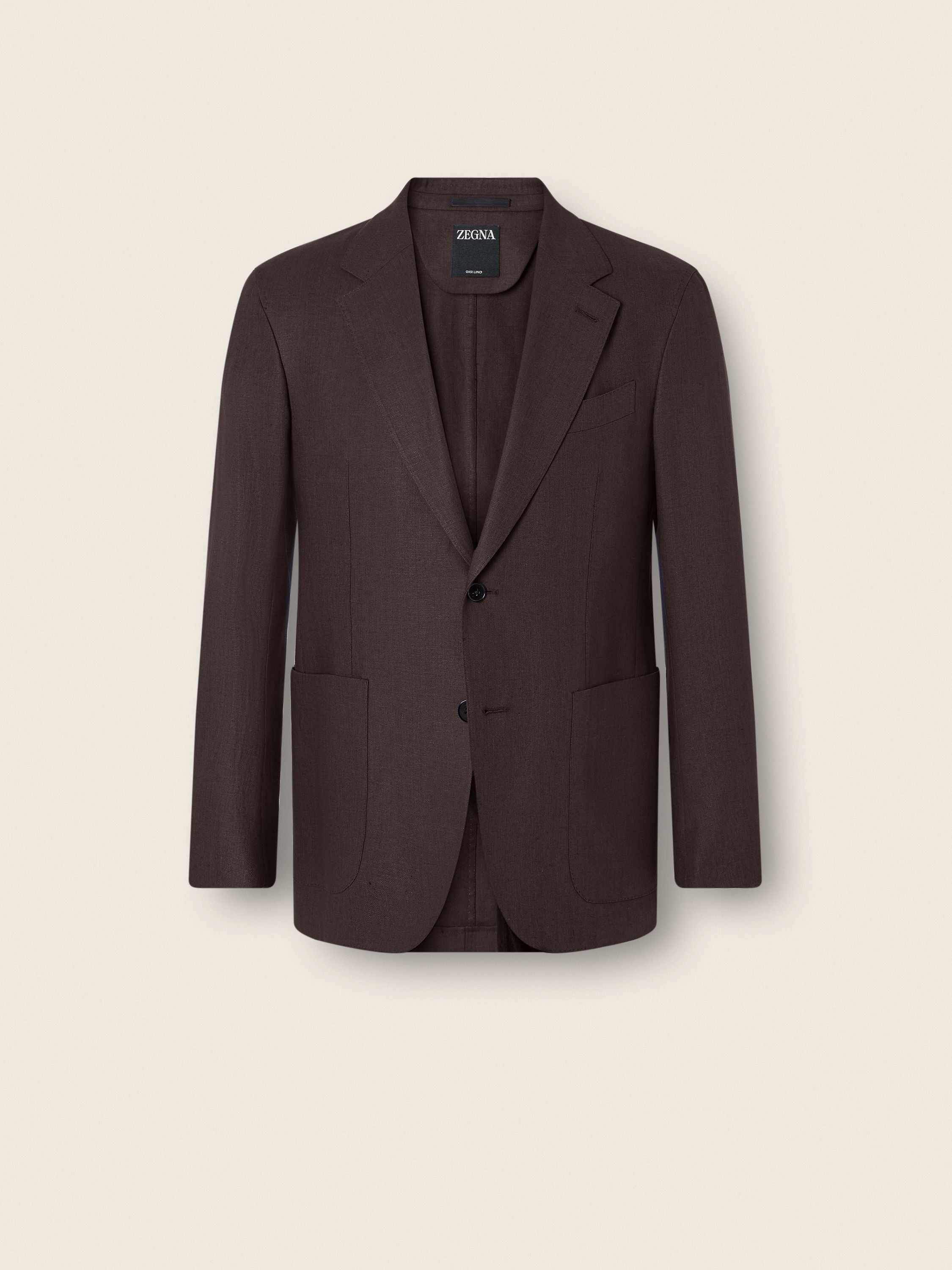 Zegna Dark Brown Oasi Lino Jacket