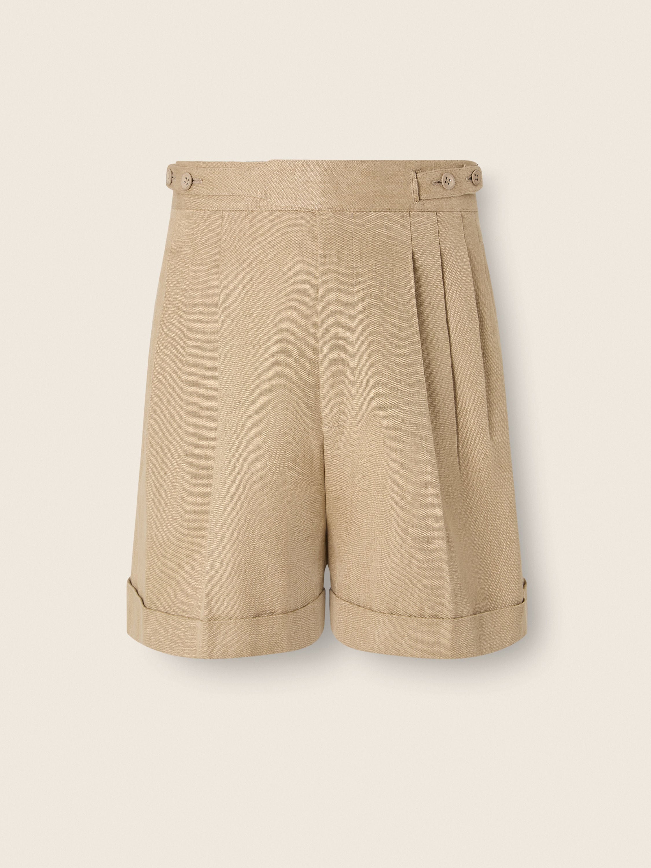 Zegna Beige Oasi Lino Shorts