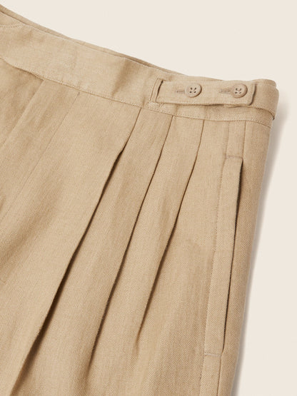 Zegna Beige Oasi Lino Shorts