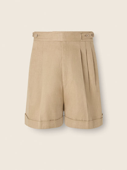 Zegna Beige Oasi Lino Shorts