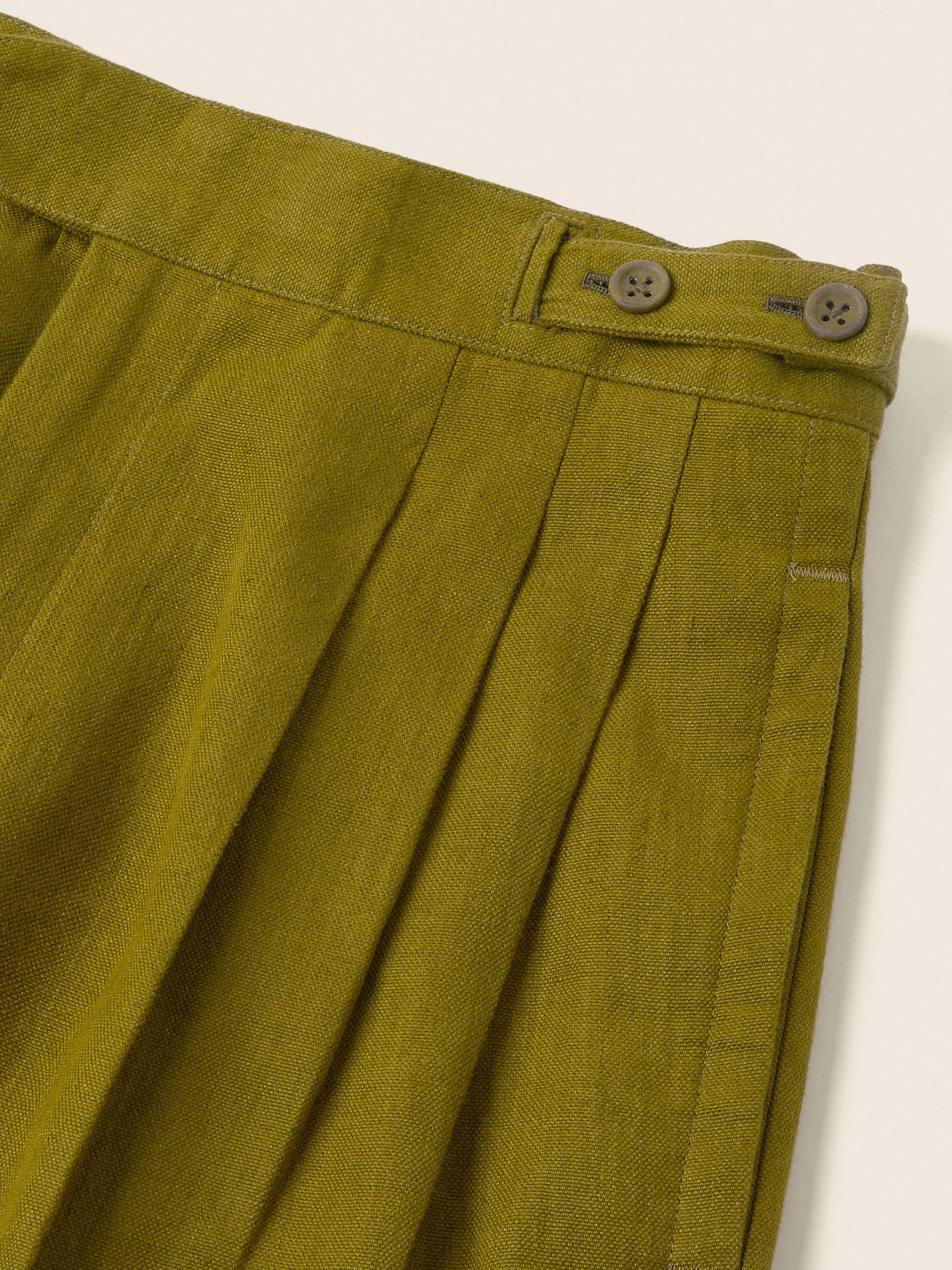 Zegna Olive Green Oasi Lino Shorts