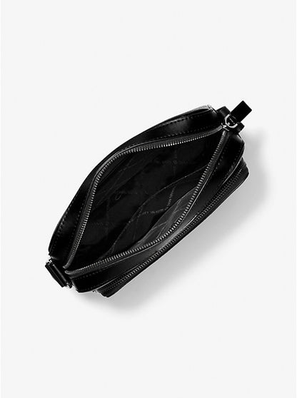 Cooper Pebbled Leather Utility Crossbody Bag Black