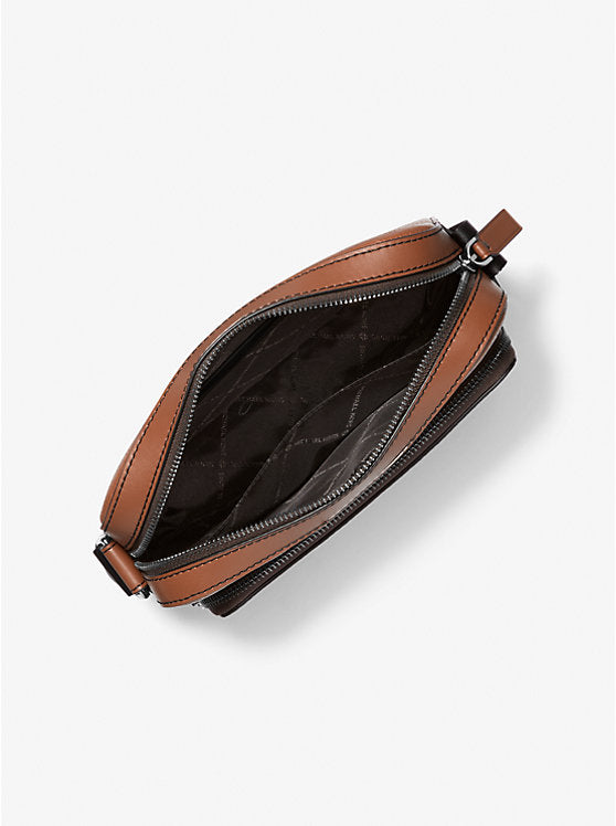 Cooper Pebbled Leather Utility Crossbody Bag Luggage