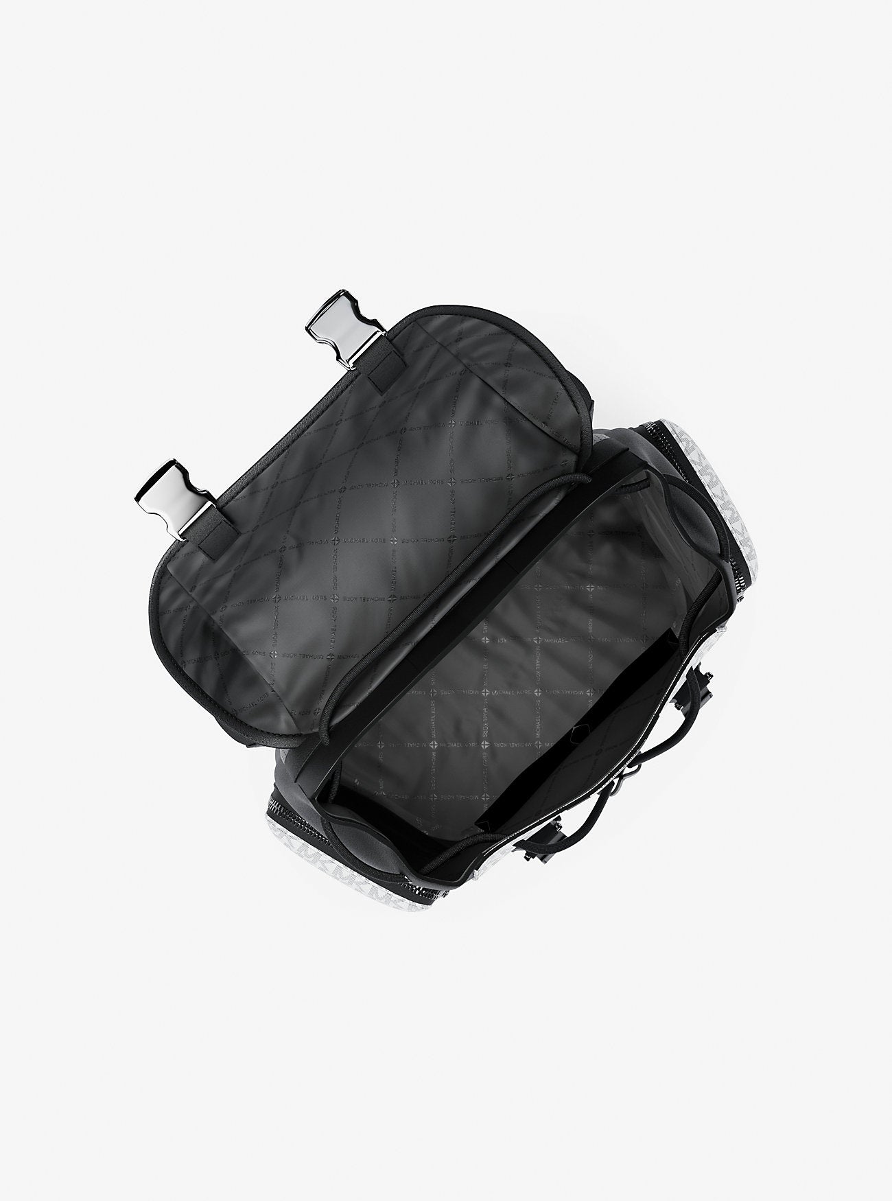 Cooper Metallic Striped Signature Logo Backpack Silver Silver