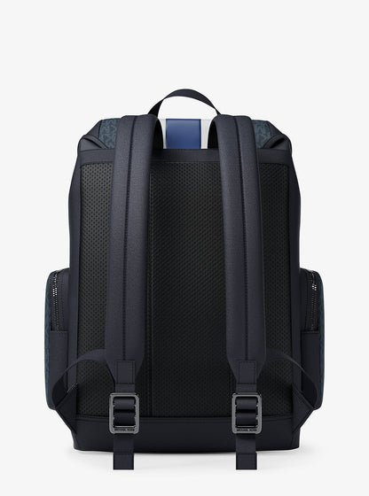Cooper Medium Striped Signature Logo City Backpack Sapphire Sapphire