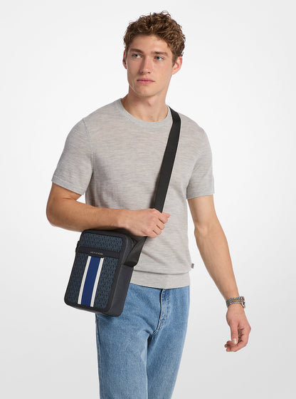 Cooper Striped Signature Logo Flight Bag Sapphire Sapphire