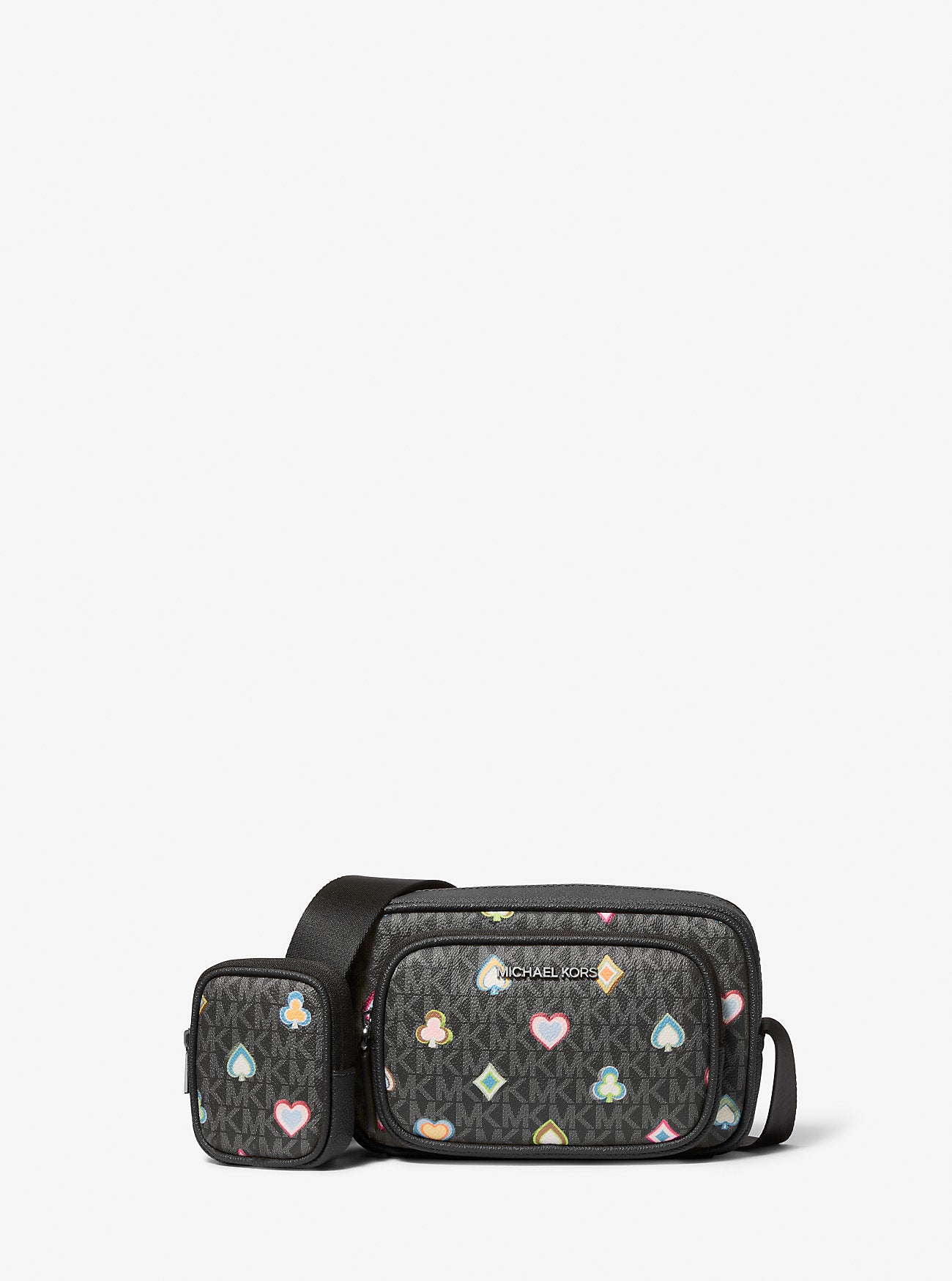 Cooper Small Printed Signature Logo Camera Crossbody Bag With Pouch Black Black