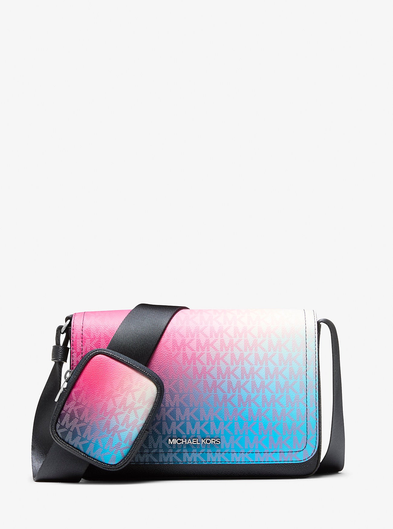 Cooper Small Ombre Signature Logo Crossbody Bag With Pouch Navy Multi Navy Multi