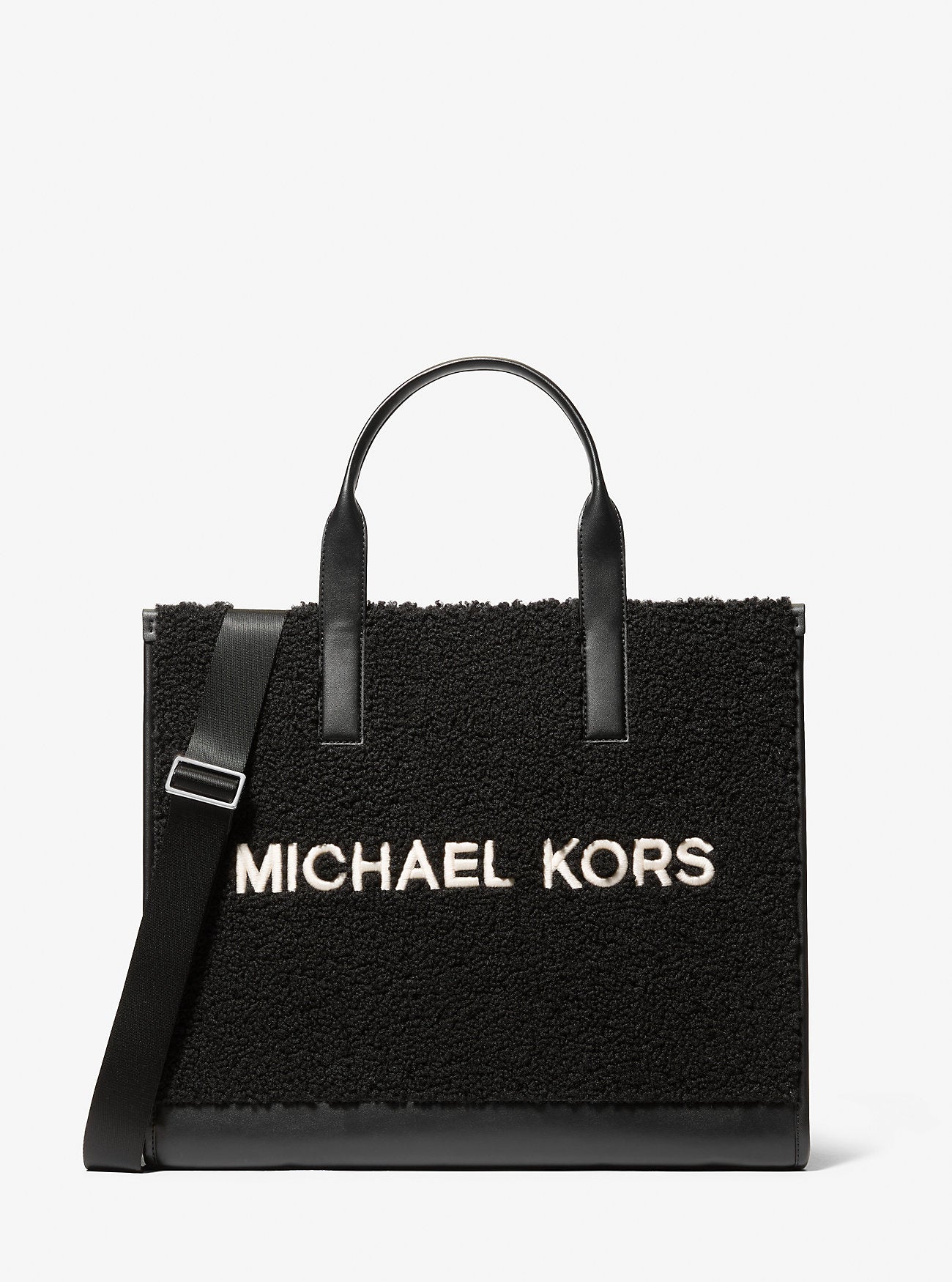 Cooper Medium Sherpa Convertible Tote Bag Black Black