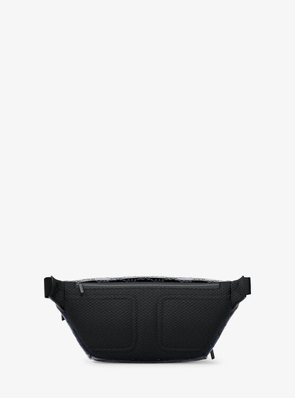 Cooper Medium Metallic Logo Debossed Utility Sling Pack Navy Navy