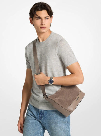 Cooper Suede Crossbody Bag Mushroom Mushroom